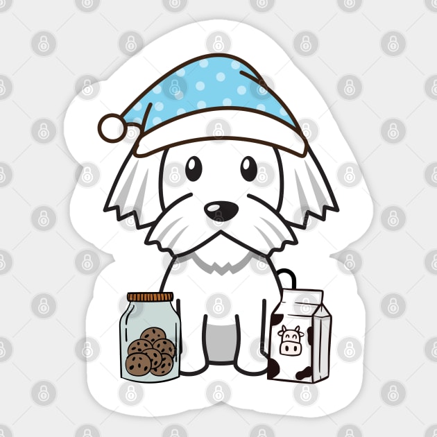 Cute white dog is having a midnight snack Sticker by Pet Station